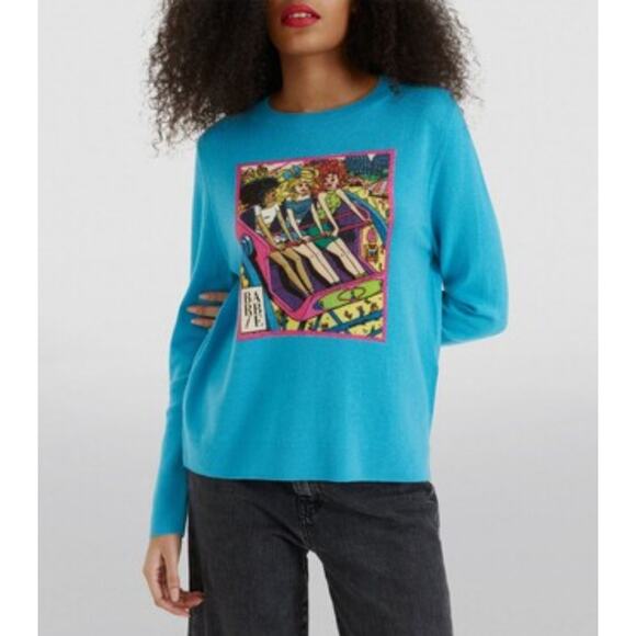 Chinti & Parker x Barbie Rollercoaster Sweater Wool Cashmere Size XXL NWT - Picture 2 of 10